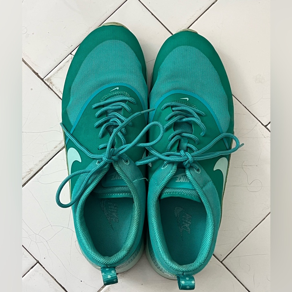 Nike Air Max Thea Running Shoes in Teal - Women's Size 10 US, gently worn.